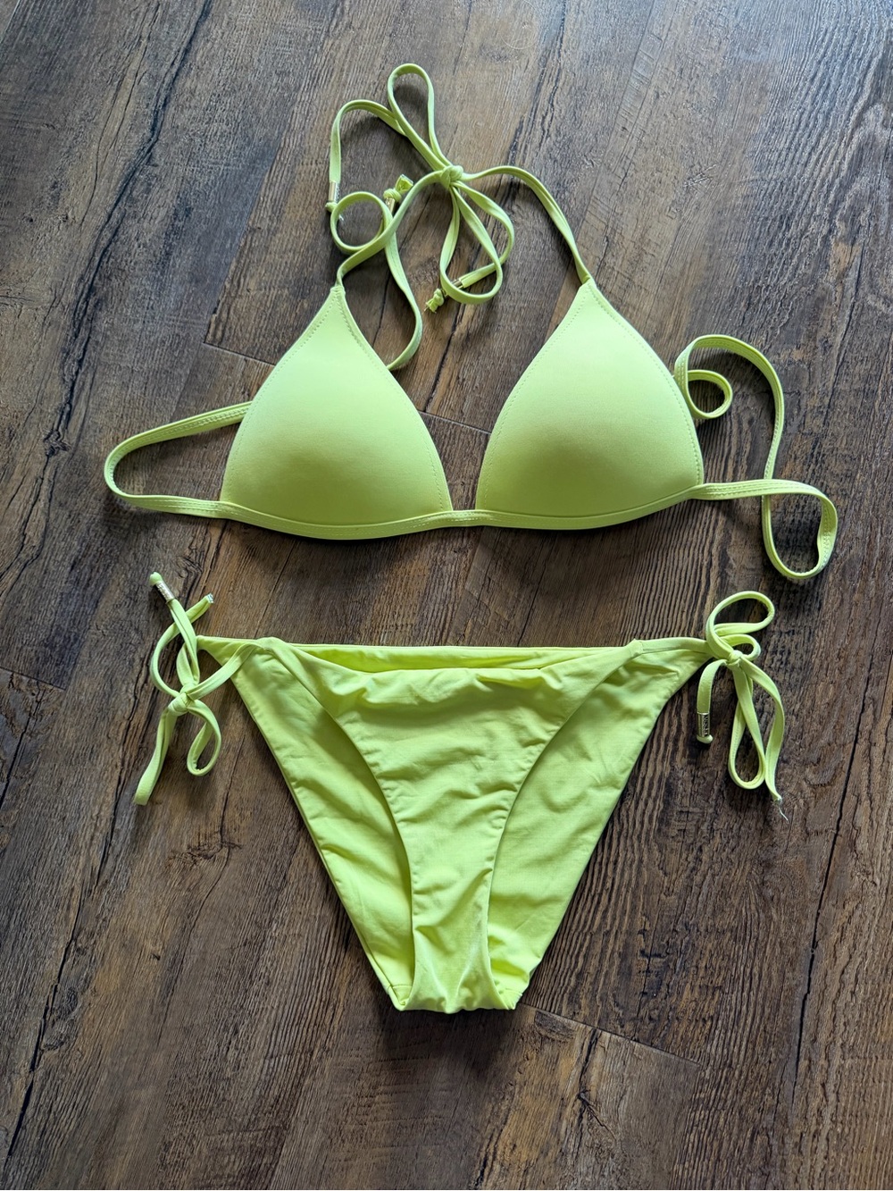 Voda Swim-Triangle Tie-Side Bikini Set - Adds 2 cup sizes